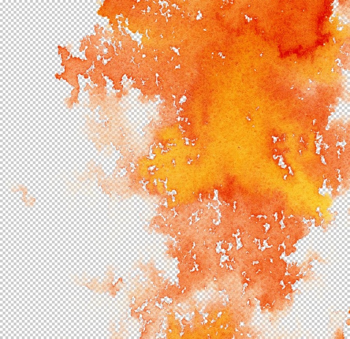 水墨晕染橘红色图片