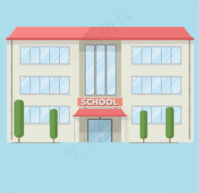 卡通学校图片(2048x2048)psd模版下载