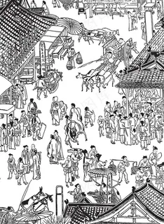 古代人物 古人 集市图片