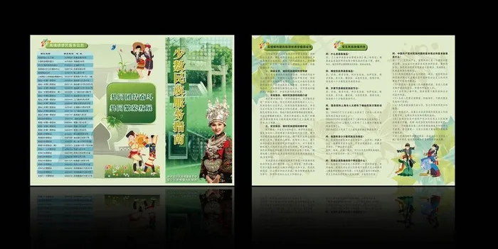 服务指南三折页图片ai矢量模版下载