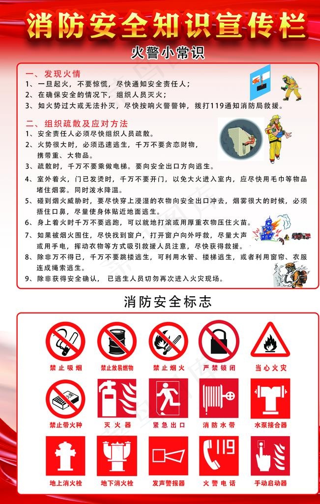 消防安全图片psd模版下载