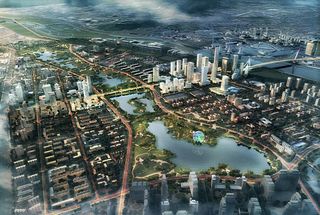 夜景鸟瞰图图片