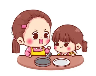 卡通女孩头像大头可爱矢量大头图片