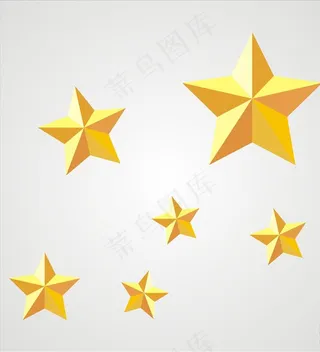 简约矢量五角星元素图片