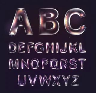 透明英文字母图片