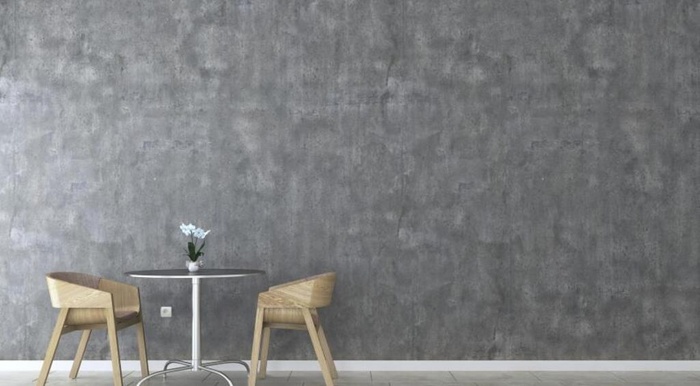 简洁桌椅墙面图片