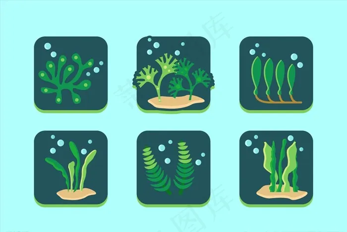 海洋生物图片ai矢量模版下载