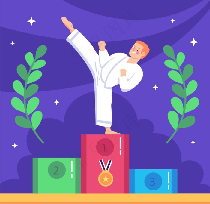 跆拳道奥运冠军颁奖台图片