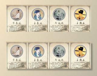 古代名人系列展板图片