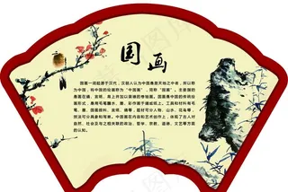 艺术教育 学校异形展板 国画图片