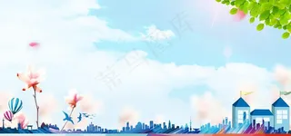 蓝色背景素材图片