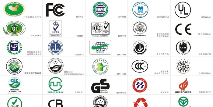 各类认证标志图片