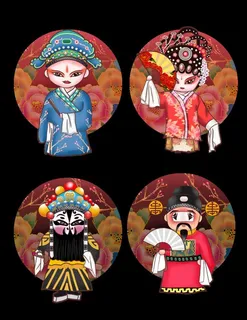 国粹戏曲插画 卡通京剧戏曲 戏图片