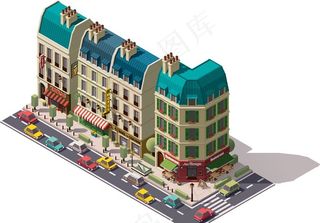 卡通城市建筑图片