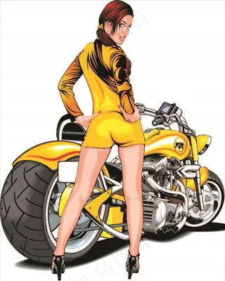 卡通摩托车图片