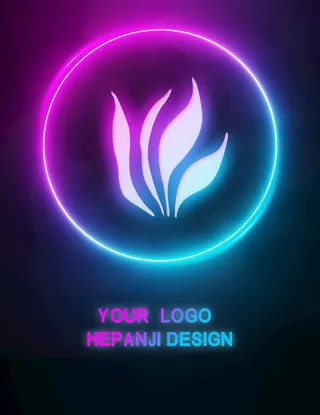 霓虹灯样机图片