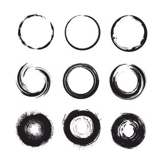 水墨圆形底纹图片
