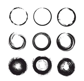 水墨圆形底纹图片
