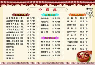 价目表 餐饮 菜单 展板 海报图片