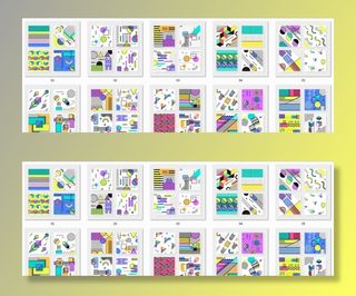 40款孟菲斯设计模板图片