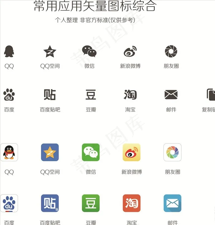 常用应用矢量图图片cdr矢量模版下载