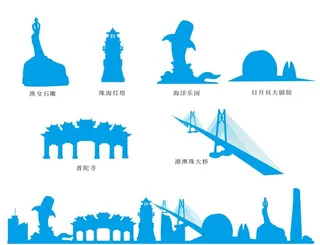 珠海景点剪影图片