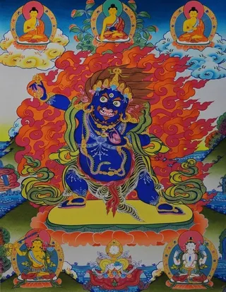 金刚手菩萨唐卡图片