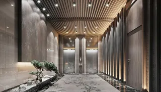 酒店大堂效果图图片