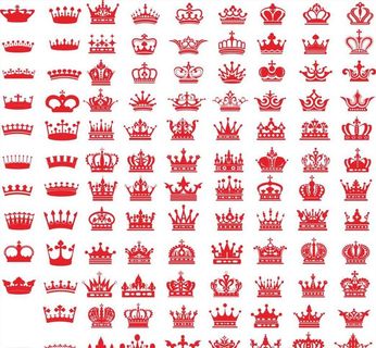 皇冠王冠矢量素材图片