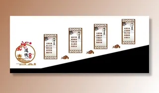 道德讲堂文化墙图片
