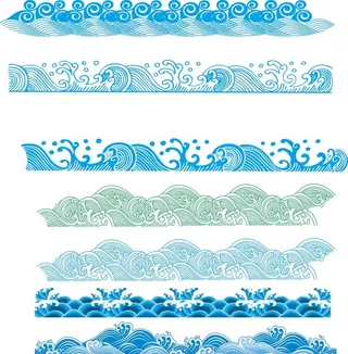 海浪纹图片