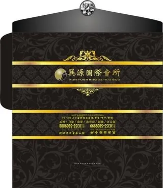 黑色信封钱袋图片