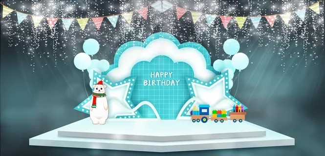 宝宝生日宴展板图片