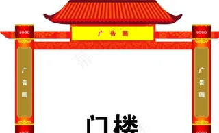 喜庆门楼图片
