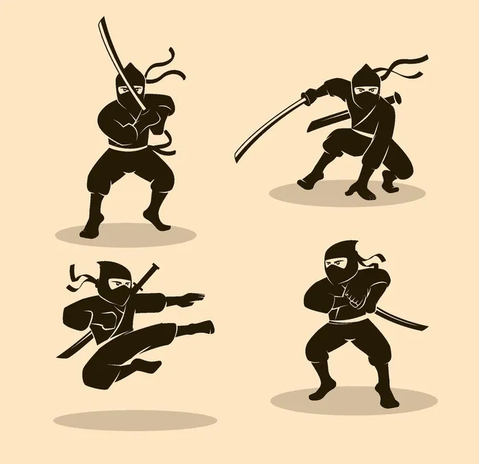 忍者图片ai矢量模版下载