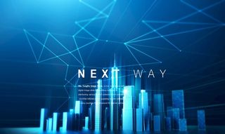 蓝色科技城市图片