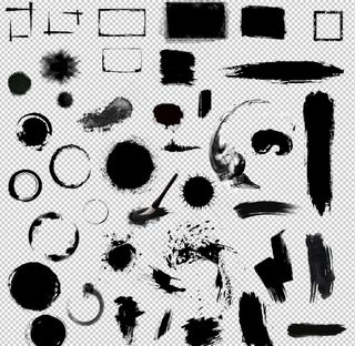 墨迹笔刷大全图片