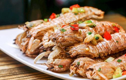 椒盐濑尿虾图片