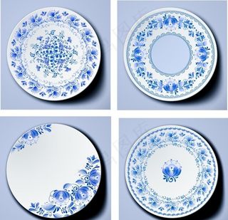 青花瓷盘子图片