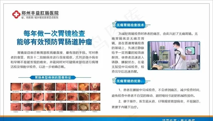 胃镜检查展板图片cdr矢量模版下载