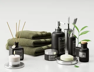 C4D模型洗簌用品洗发液沐浴露图片