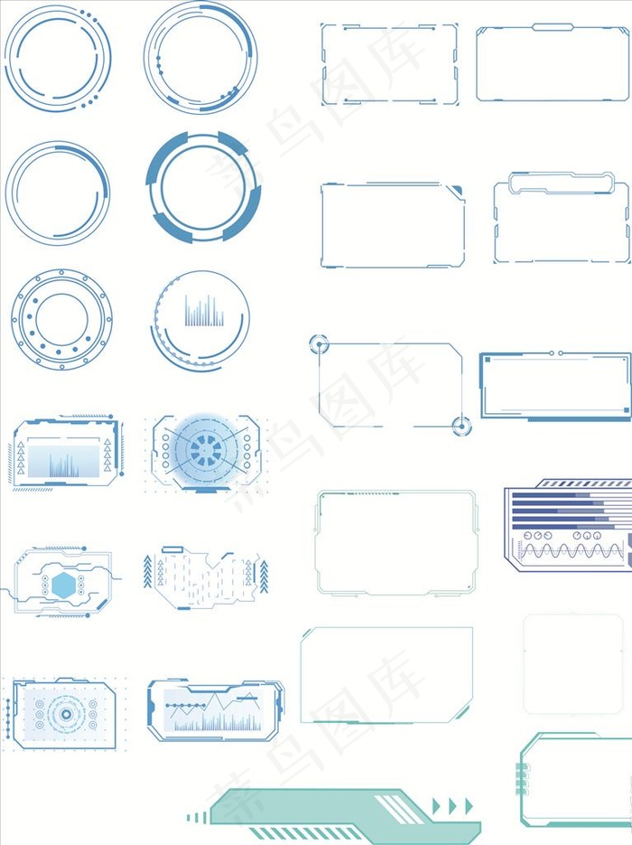 科技感边框元素图片