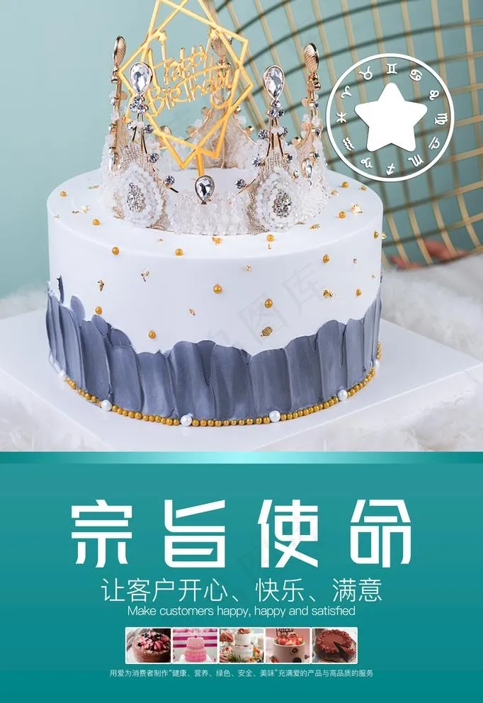 蛋糕海报  生日蛋糕图片psd模版下载