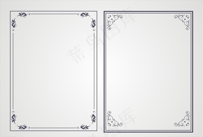欧式复古边框素材图片cdr矢量模版下载