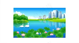 夏季公园风景图片