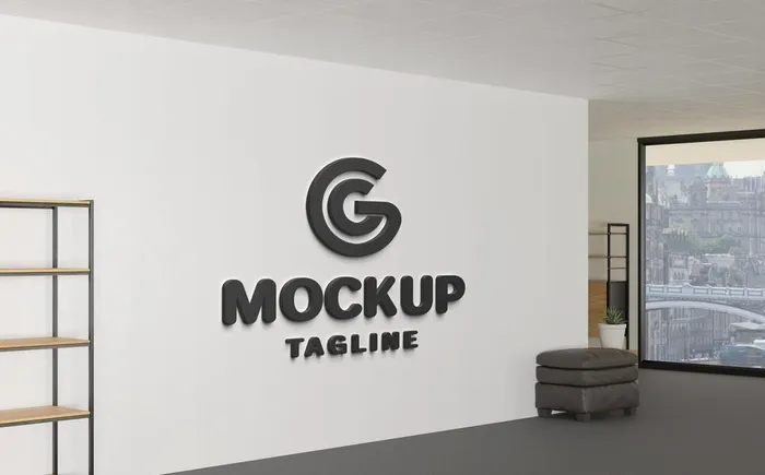 背景墙样机图片(4600x3000)psd模版下载