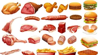 肉制品矢量图片