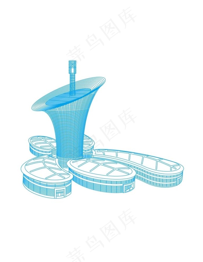 武汉未来科技城 马蹄莲 线稿图片cdr矢量模版下载