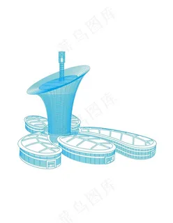 武汉未来科技城 马蹄莲 线稿图片