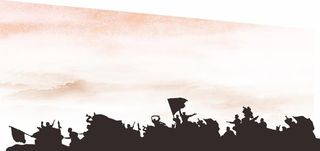 战争年代群雕剪影图片